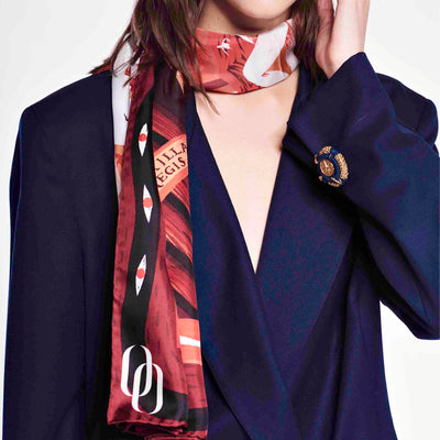 Silk Twill Stole INFERNO by Marco Brancato for Orequo 01