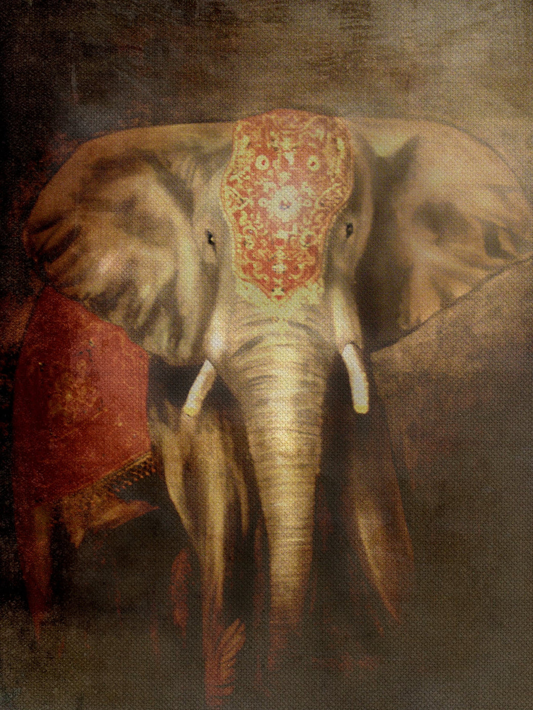 Painting on Canvas INDIAN ELEPHANT 1 01