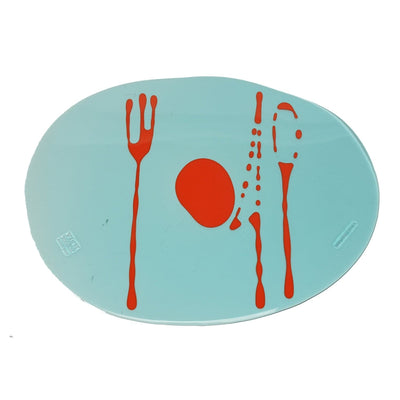 Placemat TABLE-MATES Clear Aquamarine Set of Four by Gaetano Pesce for Fish Design 01
