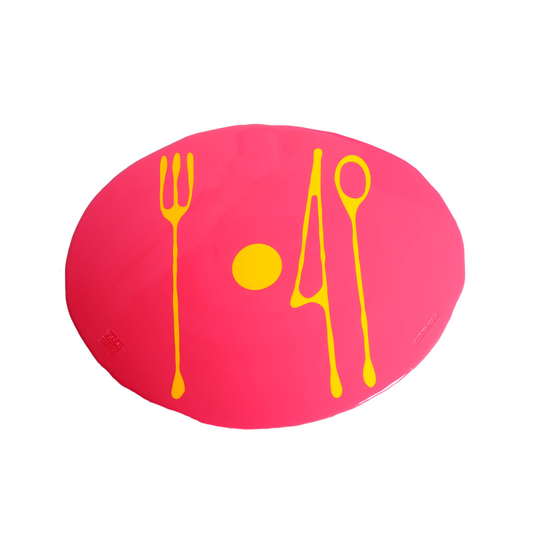 Placemat TABLE-MATES Matte Pink Set of Four by Gaetano Pesce for Fish Design 01