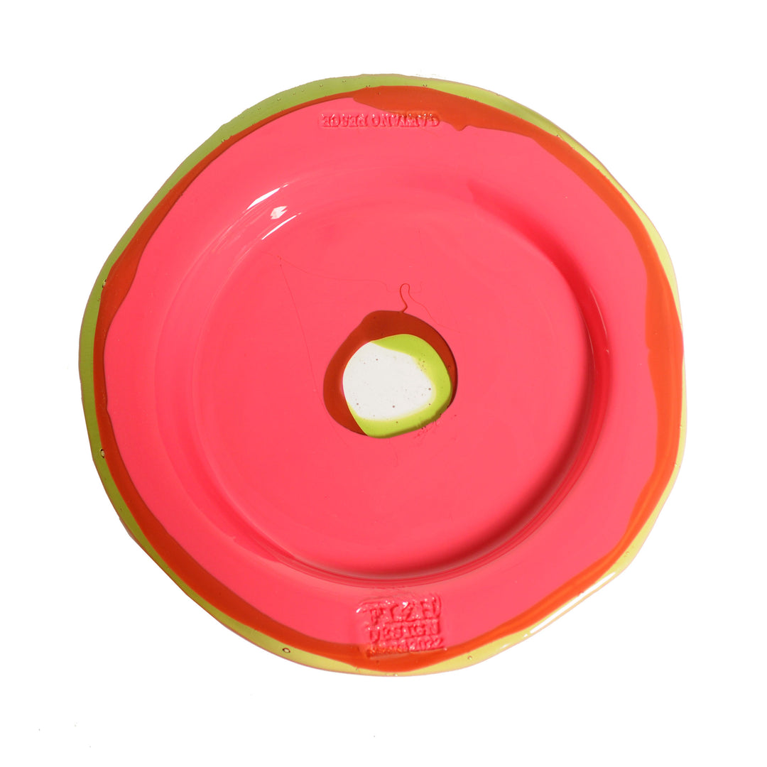 Resin Round Tray TRY-TRAY Pink and Green by Gaetano Pesce for Fish Design 01
