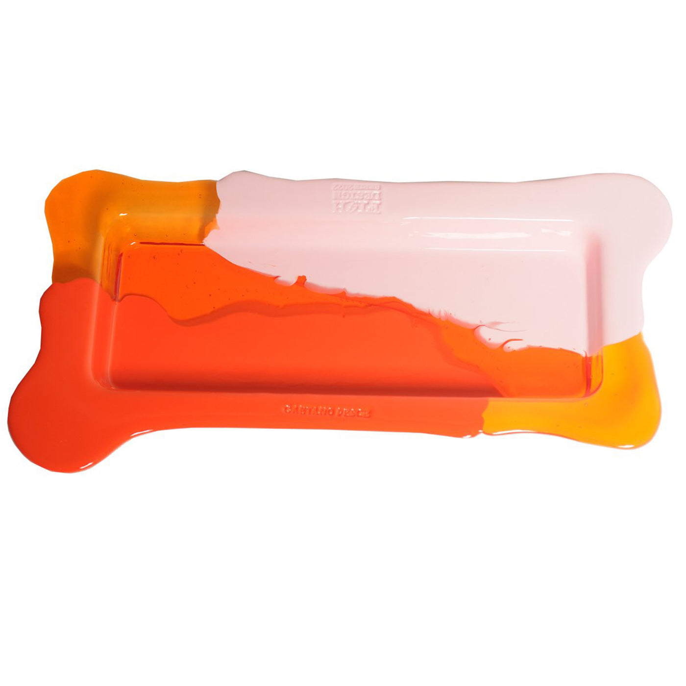 Resin Rectangular Tray TRY-TRAY Orange and Pink by Gaetano Pesce for Fish Design 01