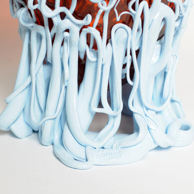 Resin Vase MEDUSA Red and Light Blue by Gaetano Pesce for Fish Design 03