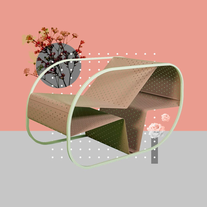 Outdoor Metal Armchair FLIP by Salomé Hazan 05