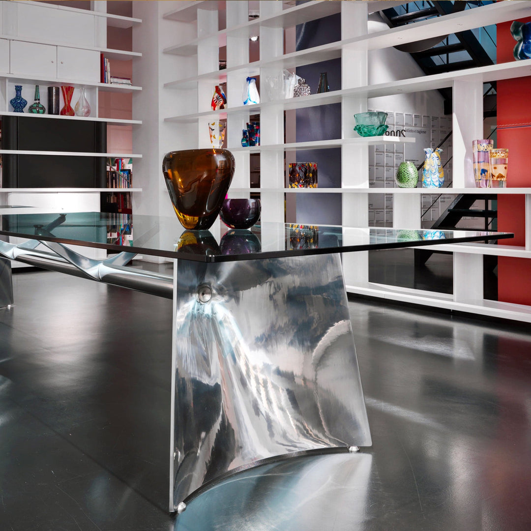Crystal and Aluminum Table FRATINO 220 by Jeff Miller 02
