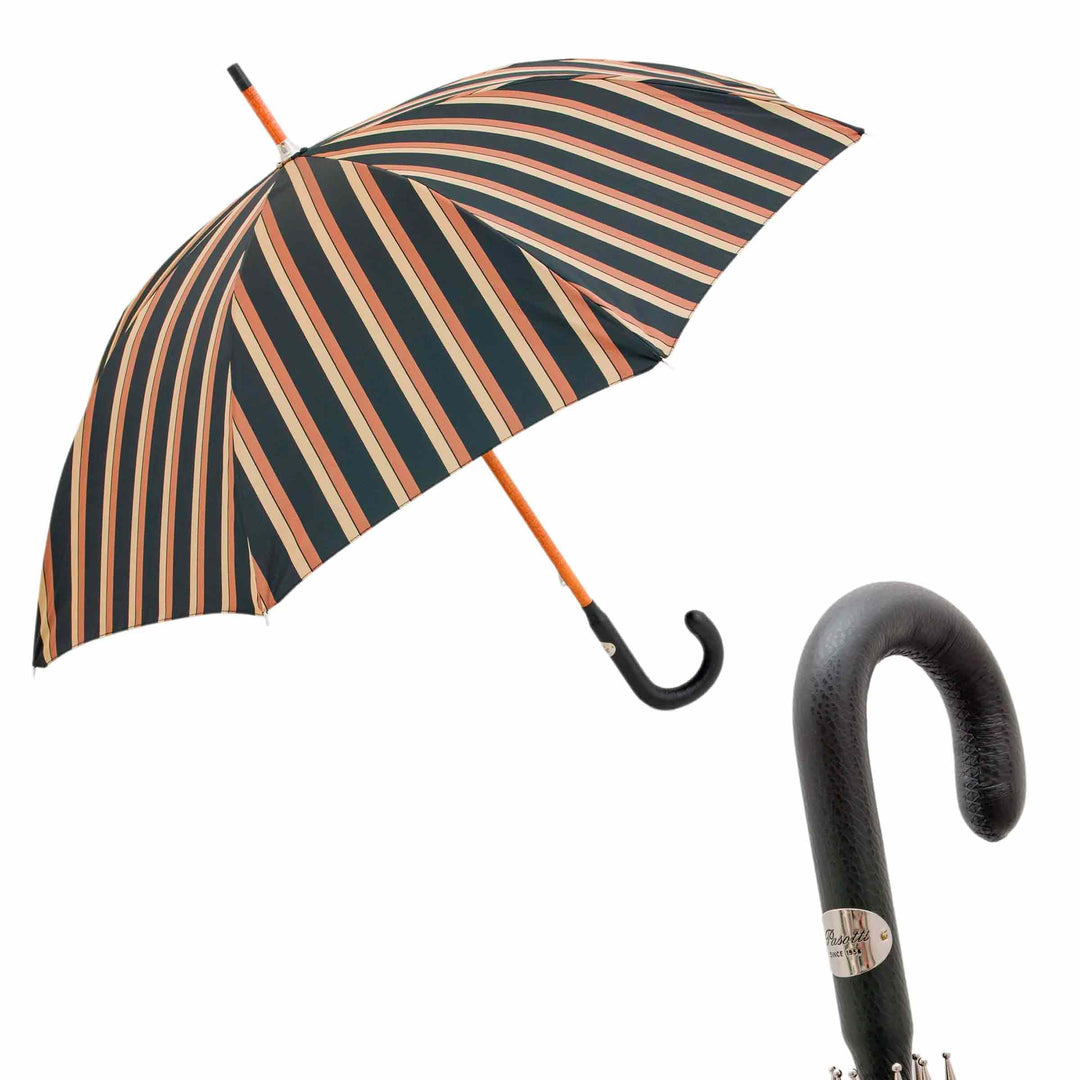 Umbrella GENTLEMAN with Leather Handle 01