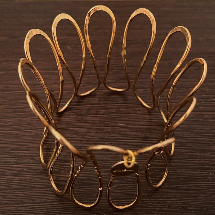 Gold Plated Brass Bracelets WAVE by Ornella Bijoux 08