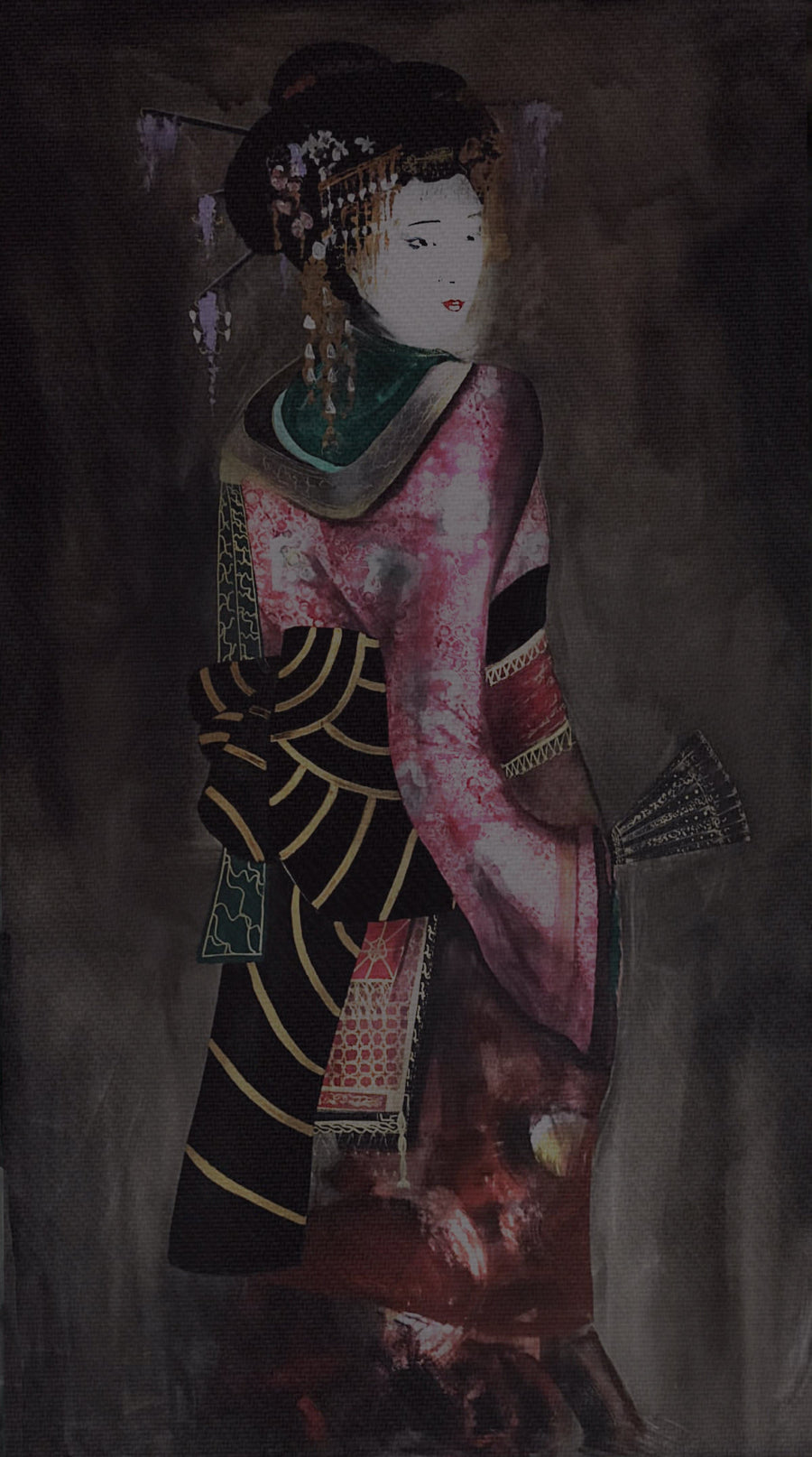 Painting on Canvas GEISHA 11 01