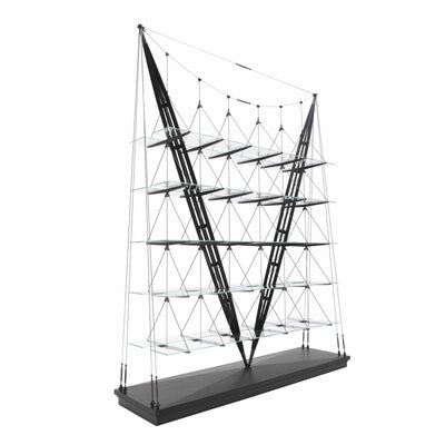 Glass and Wood Bookshelf VELIERO, designed by Franco Albini for Cassina - Limited Edition 06