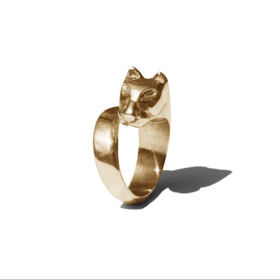 Gold Ring PANTHER 18k by Camilla Carli 01
