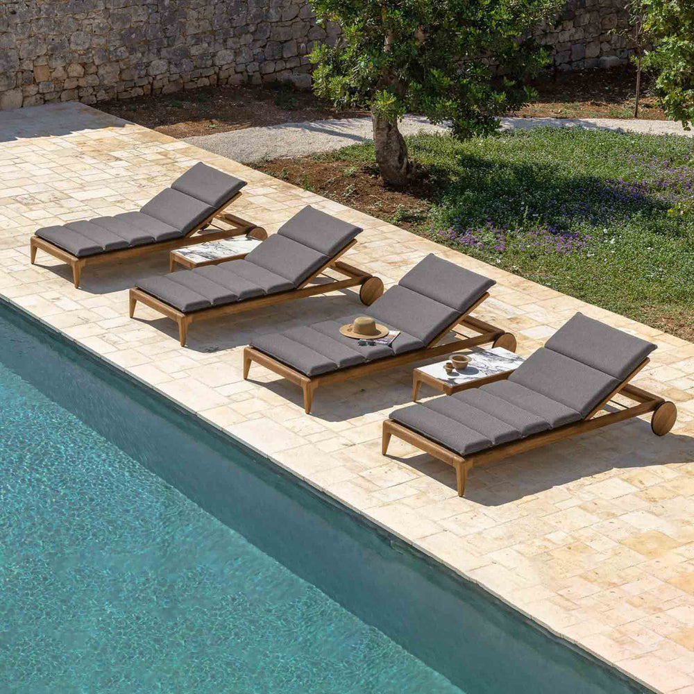 Upholstered Sunbed CRUISE Teak by Ludovica + Roberto Palomba for Talenti 04