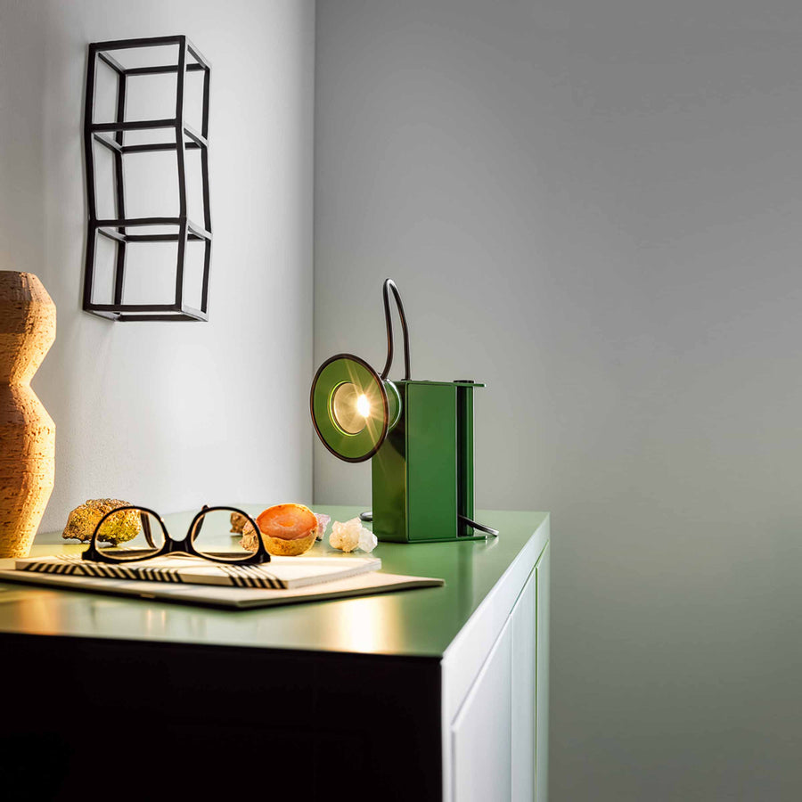 Metal Table Lamp MINIBOX by Gae Aulenti & Piero Castiglioni for Stilnovo 01