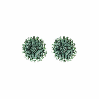 Lobe Earrings DANDELION Green 01