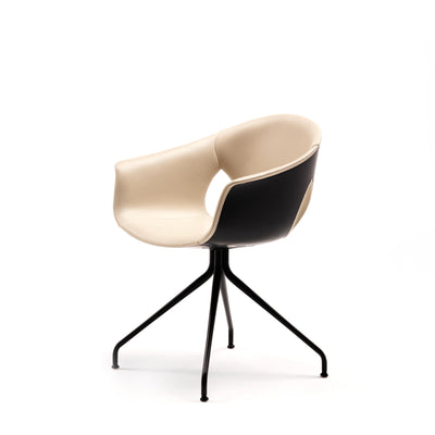 Chair with Four-Spoke Base GINGER ALE by Roberto Lazzeroni for Poltrona Frau 04