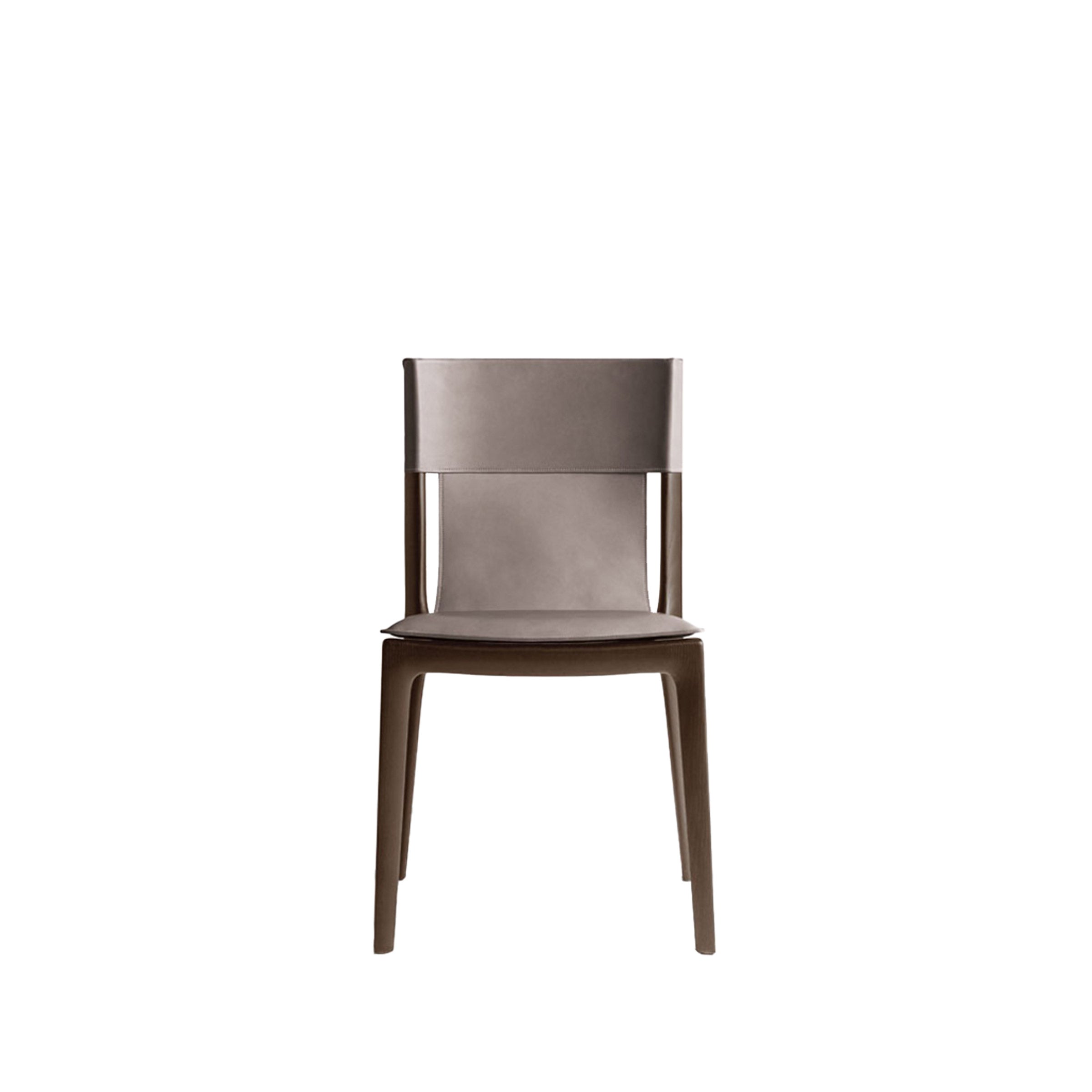 Leather Dining Chair ISADORA by Roberto Lazzeroni for Poltrona