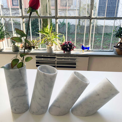 Set of Four Carrara Marble Vases IN EQUILIBRIO by Moreno Ratti - Limited Edition 04