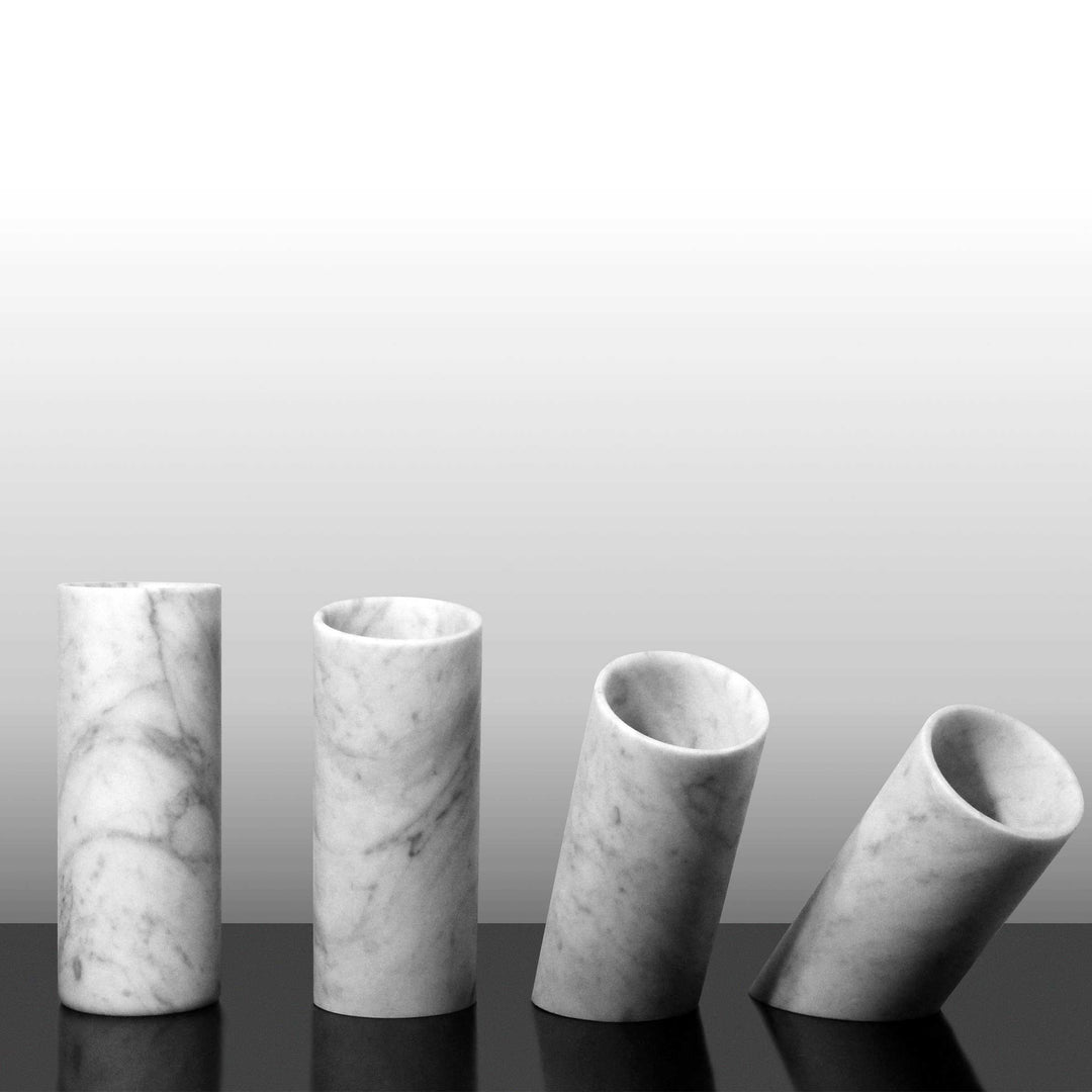 Set of Four Carrara Marble Vases IN EQUILIBRIO by Moreno Ratti - Limited Edition 02