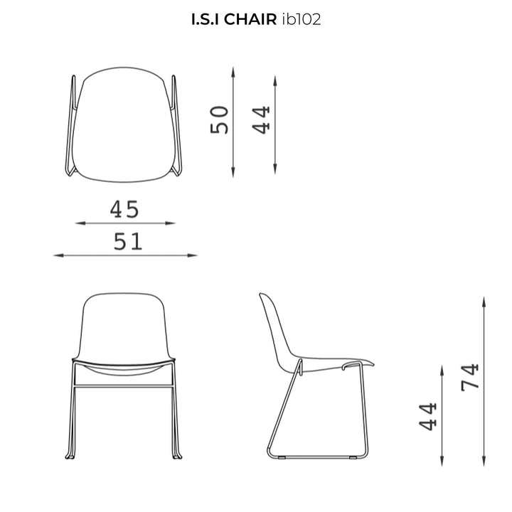 Chair I.S.I. Black by Luigi Baroli 04