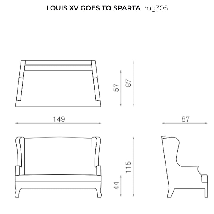 Two-Seater Sofa LOUIS XV GOES TO SPARTA by Maurizio Galante & Tal Lancman 07