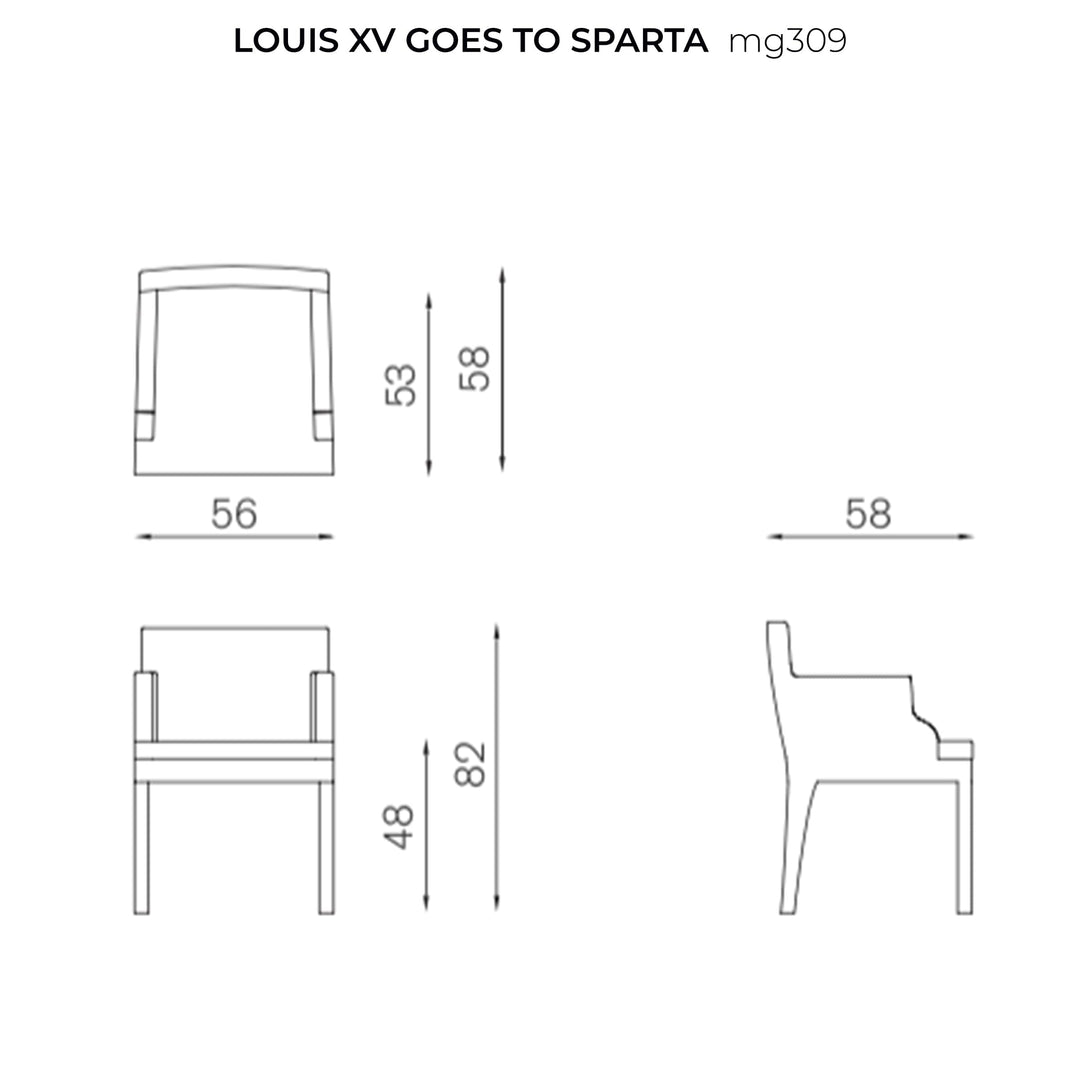 Upholstered Chair LOUIS XV GOES TO SPARTA by Maurizio Galante & Tal Lancman 04