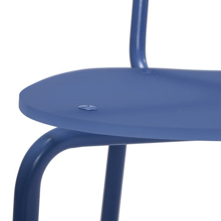 Metal Blue Stackable Chair MOODERN 04