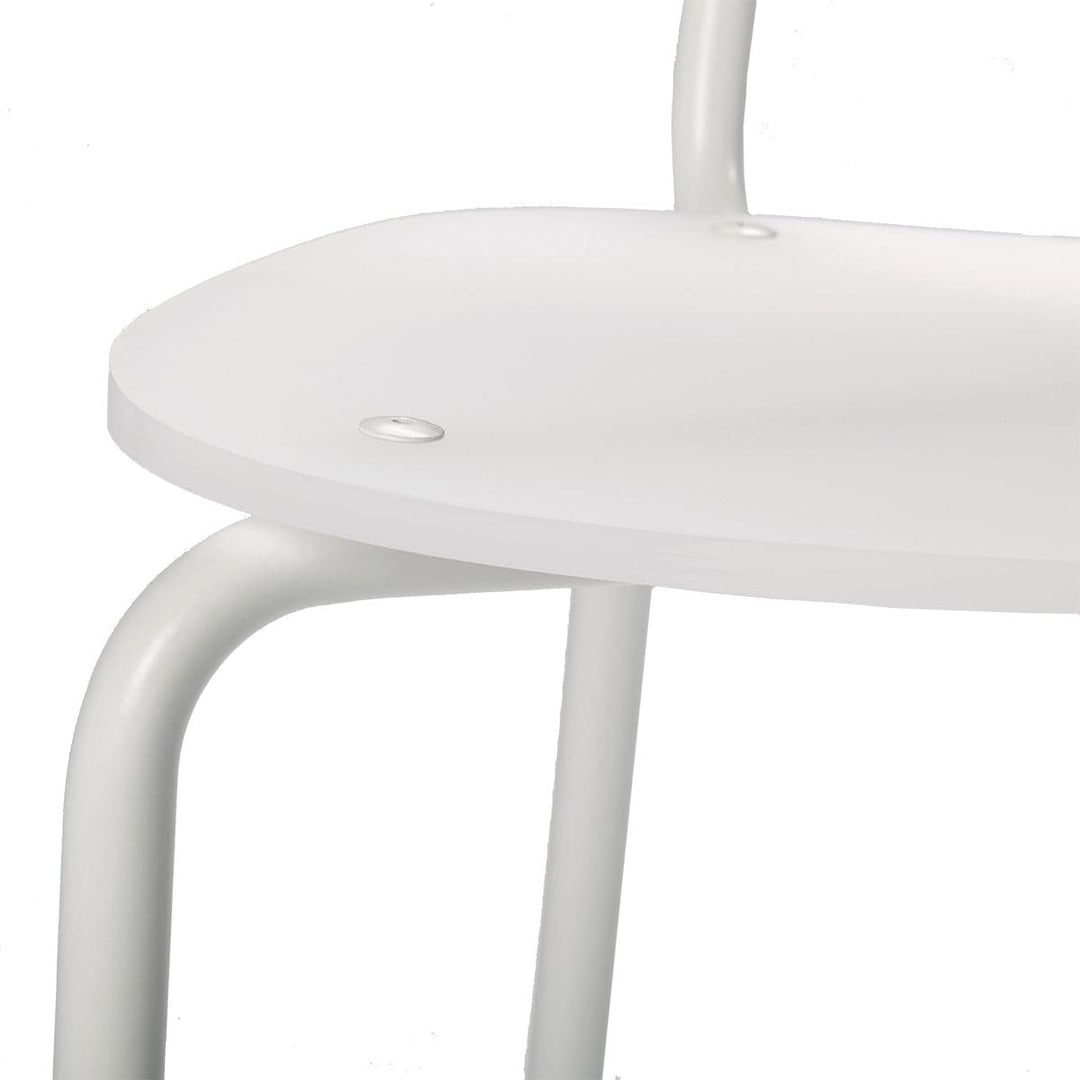Metal White Stackable Chair MOODERN 03