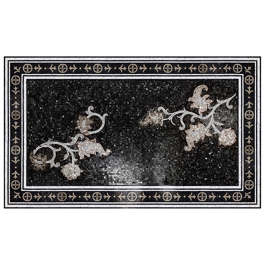 Mosaic Rug LAGAV Black by Sicis 01