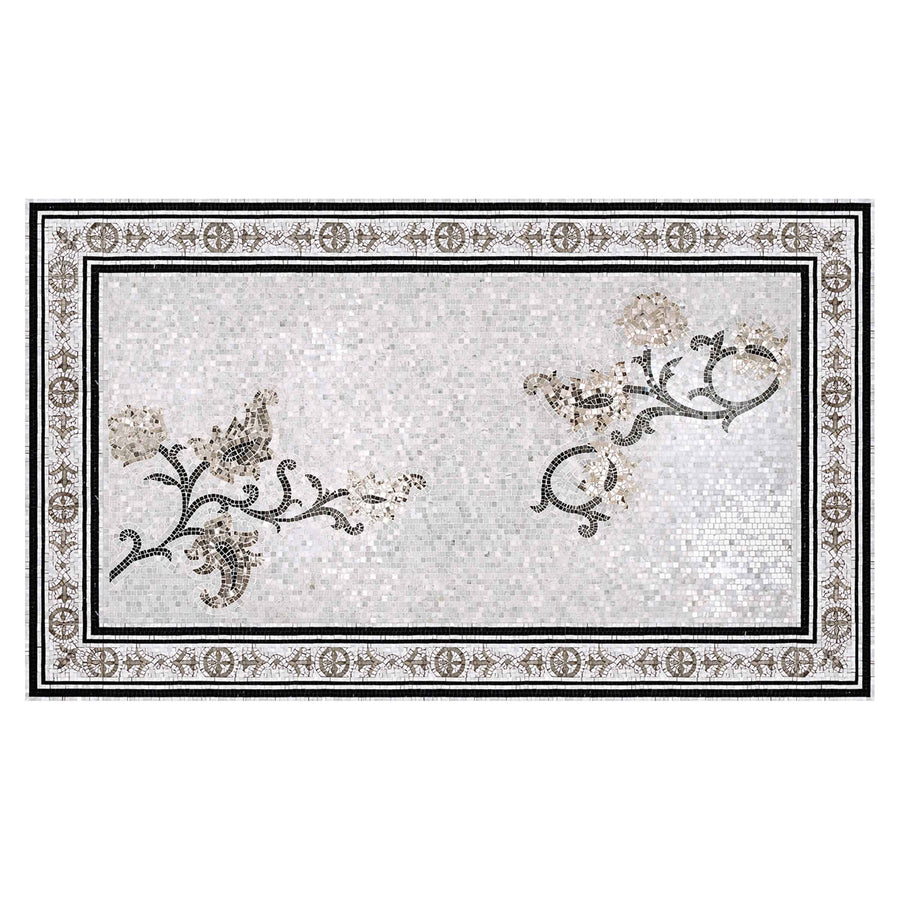 Mosaic Rug LAGAV Carrara by Sicis 01