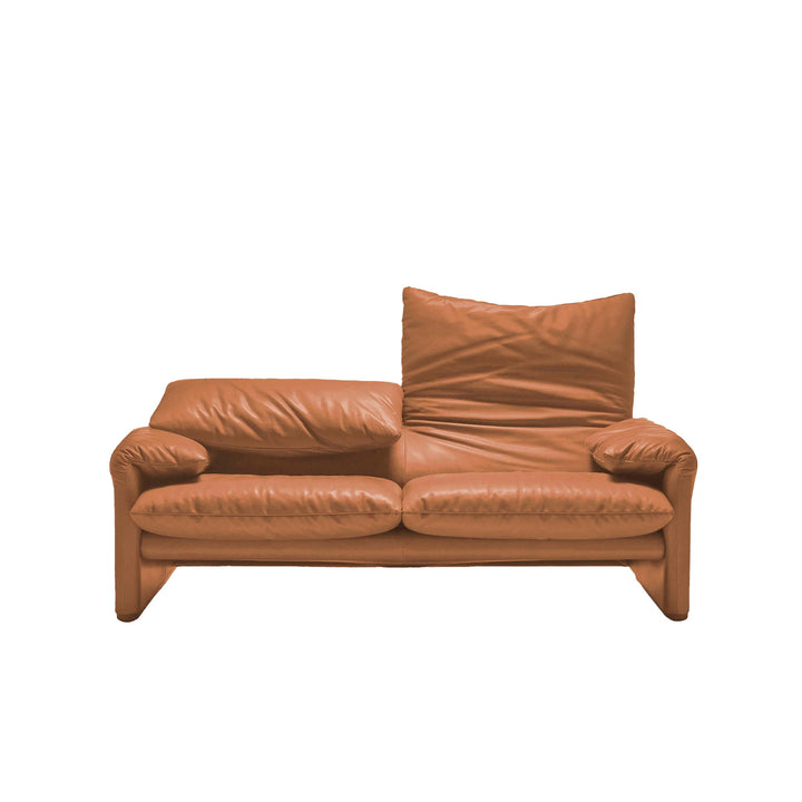 Leather Two-Seater Sofa MARALUNGA, designed by Vico Magistretti for Cassina 03