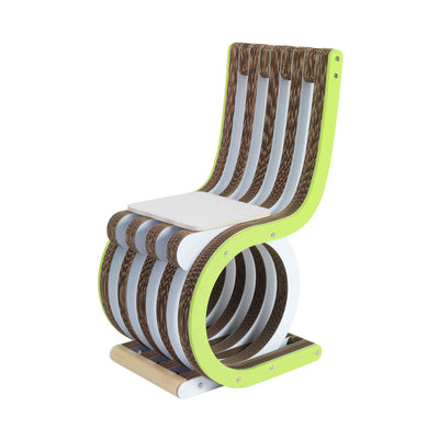 Cardboard Chair TWIST Lime Green 01