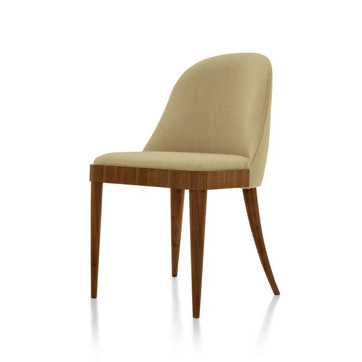 Natural Walnut Wood Upholstered Chair CORDIALE 06