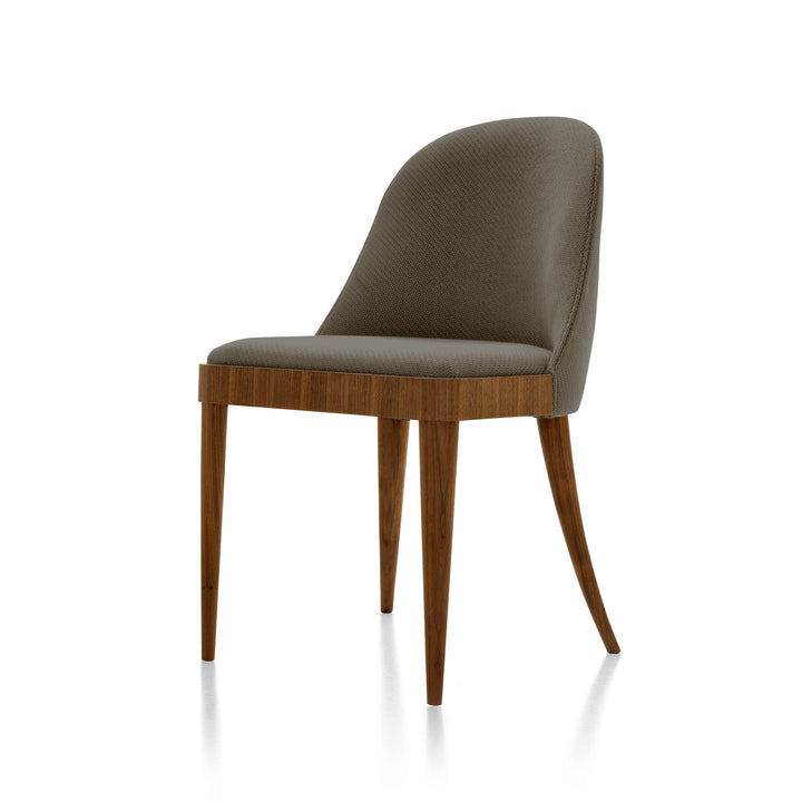 Natural Walnut Wood Upholstered Chair CORDIALE 05