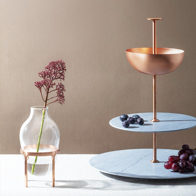 Three Tier Marble and Copper Stand LUNAR CYCLE by Elisa Ossino for Paola C 02