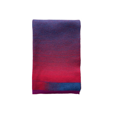 Wool Throw Blanket MADORI AKA by Stormo Studio 01
