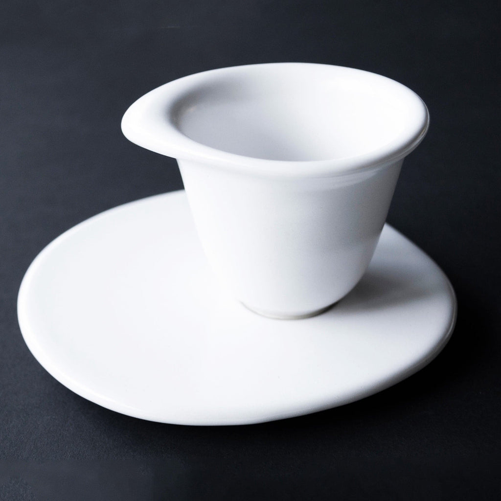 Espresso Cups & Saucers Set for Four MEDITERRANEO White by Laudani &  Romanelli for Driade - Design Italy