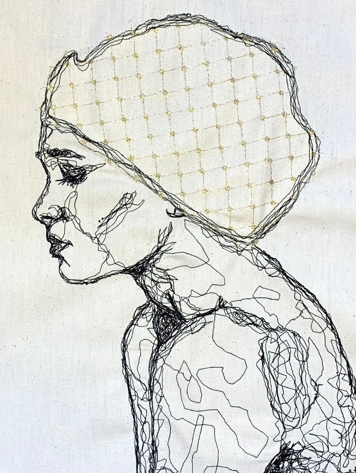 Embroidered Portrait MIA by Loredana Giulioli 01