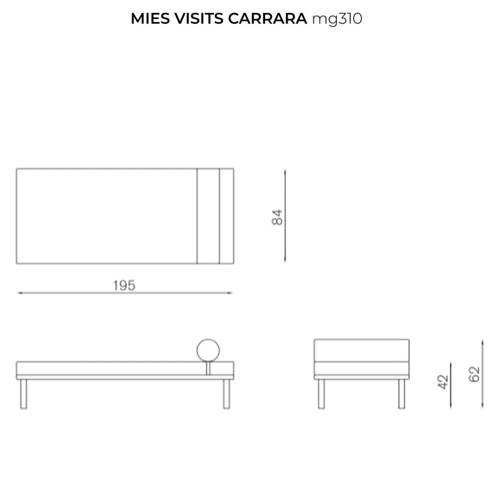 Chaise Longue MIES VISITS CARRARA by Maurizio Galante & Tal Lancman 07