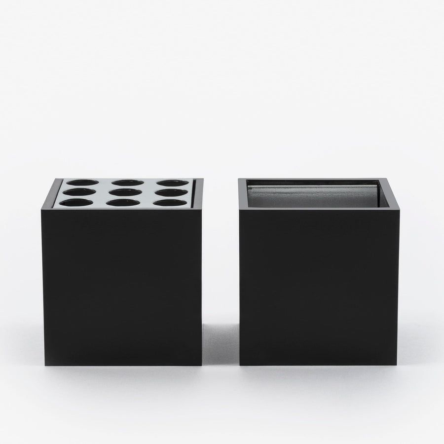 Aluminum Pencil Holder & Paperclip Holder MAIORCA by Bruno Munari 01