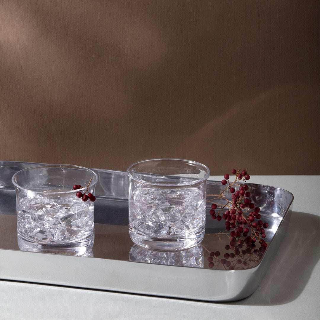 Polished Aluminum Tray MASAI Set of Two by Aldo Cibic for Paola C 02