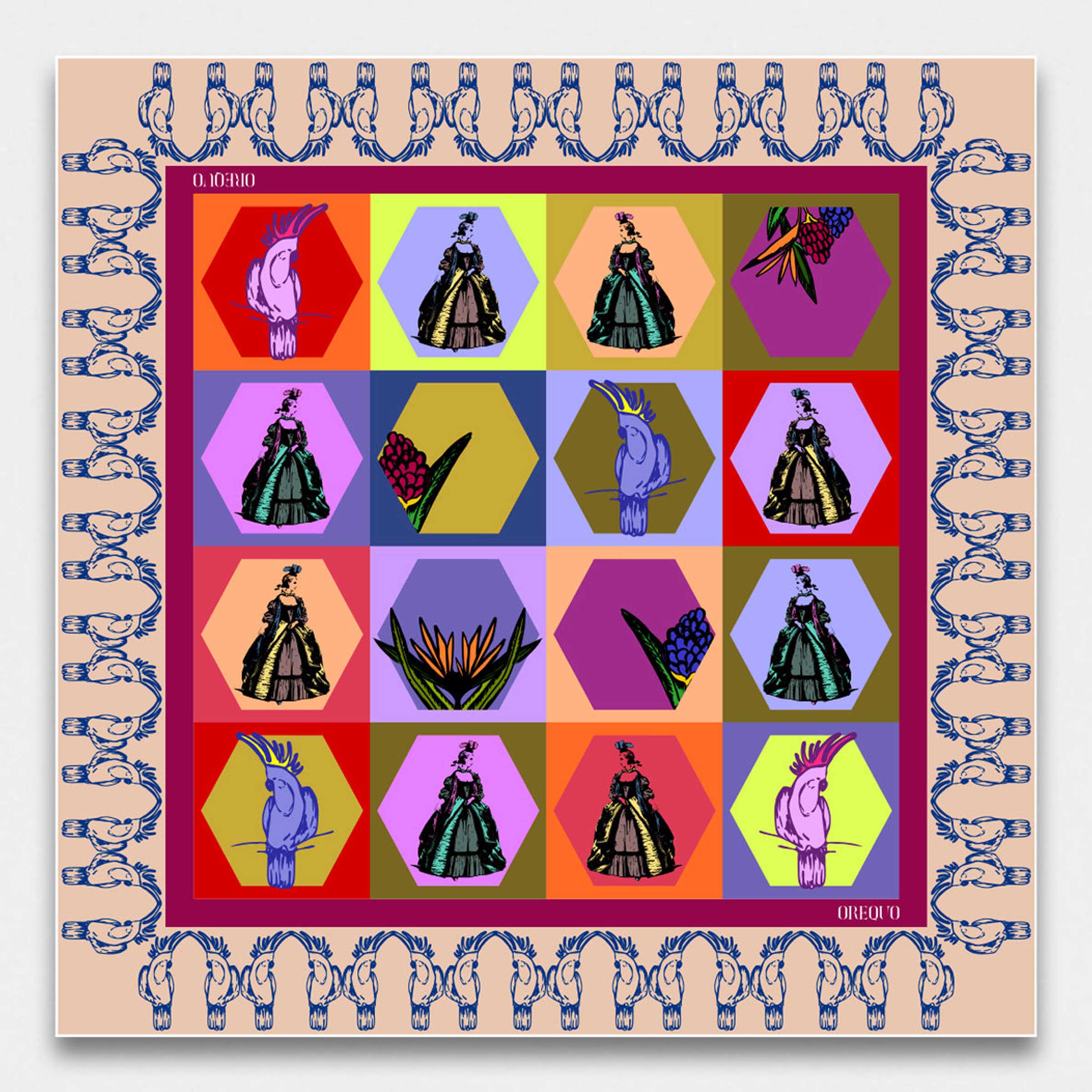 Silk Twill Foulard SILVIA by Orequo. Shop on Design Italy