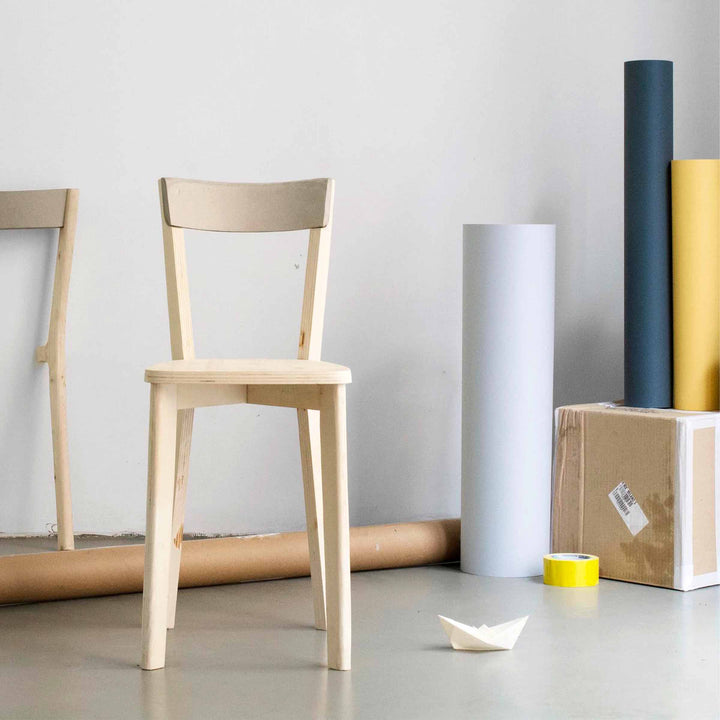 Solid Ash Wood Chair MINA XS by Tommaso Caldera 04
