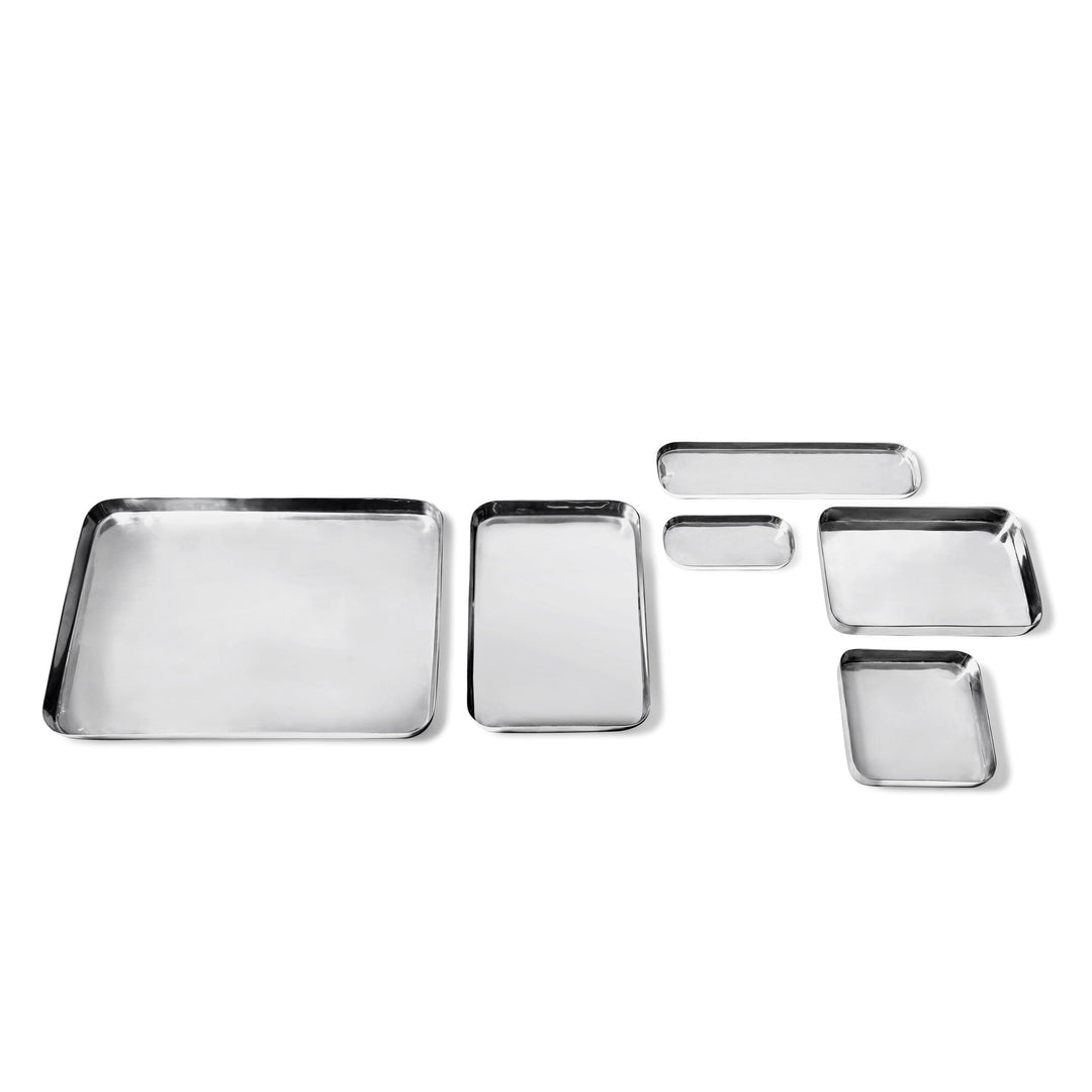 Polished Aluminum Tray MASAI Set of Two by Aldo Cibic for Paola C 012
