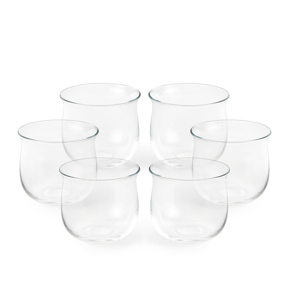 Blown Glass Water Glasses POLLY Set of Six by Aldo Cibic for Paola C 01