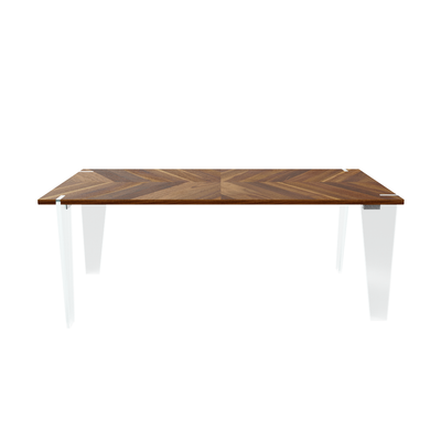 Table with Veneered Walnut Wood Top SOSPESO 01