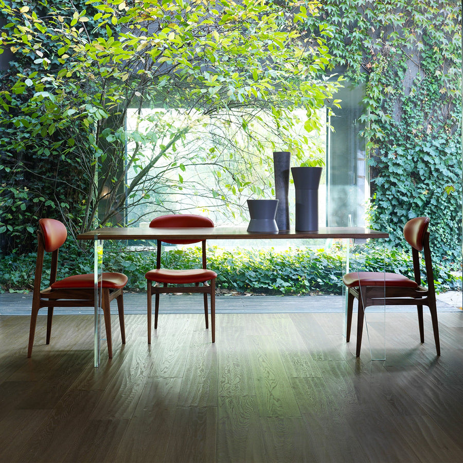 Table with Veneered Walnut Wood Top SOSPESO 03