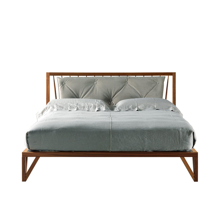Walnut Wood Bed LEGGIADRO 01