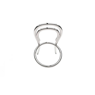 Nickel-Plated Steel Ring OMAGGIO A THONET by Odo Fioravanti for Cyrcus Design 01