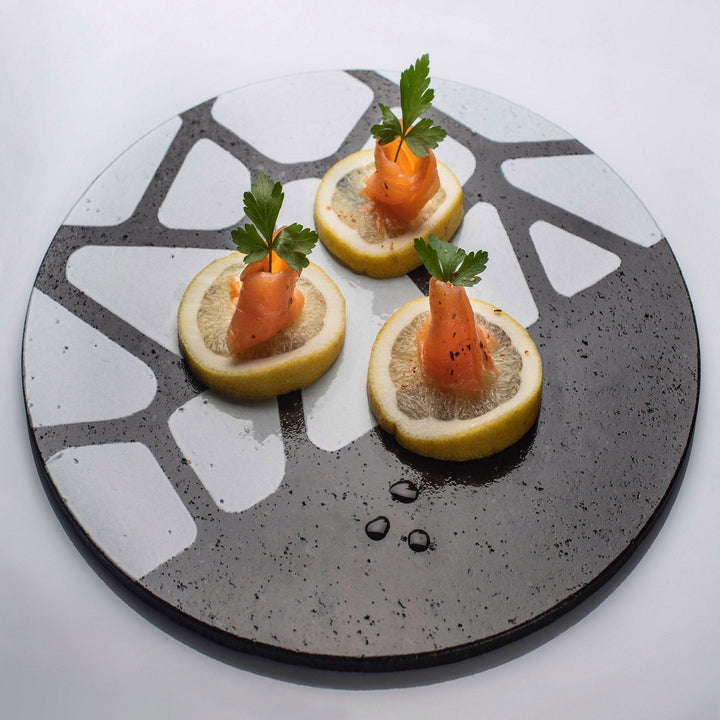 Lava Stone Charger Plate OPUS Set of Two by Kimano 03