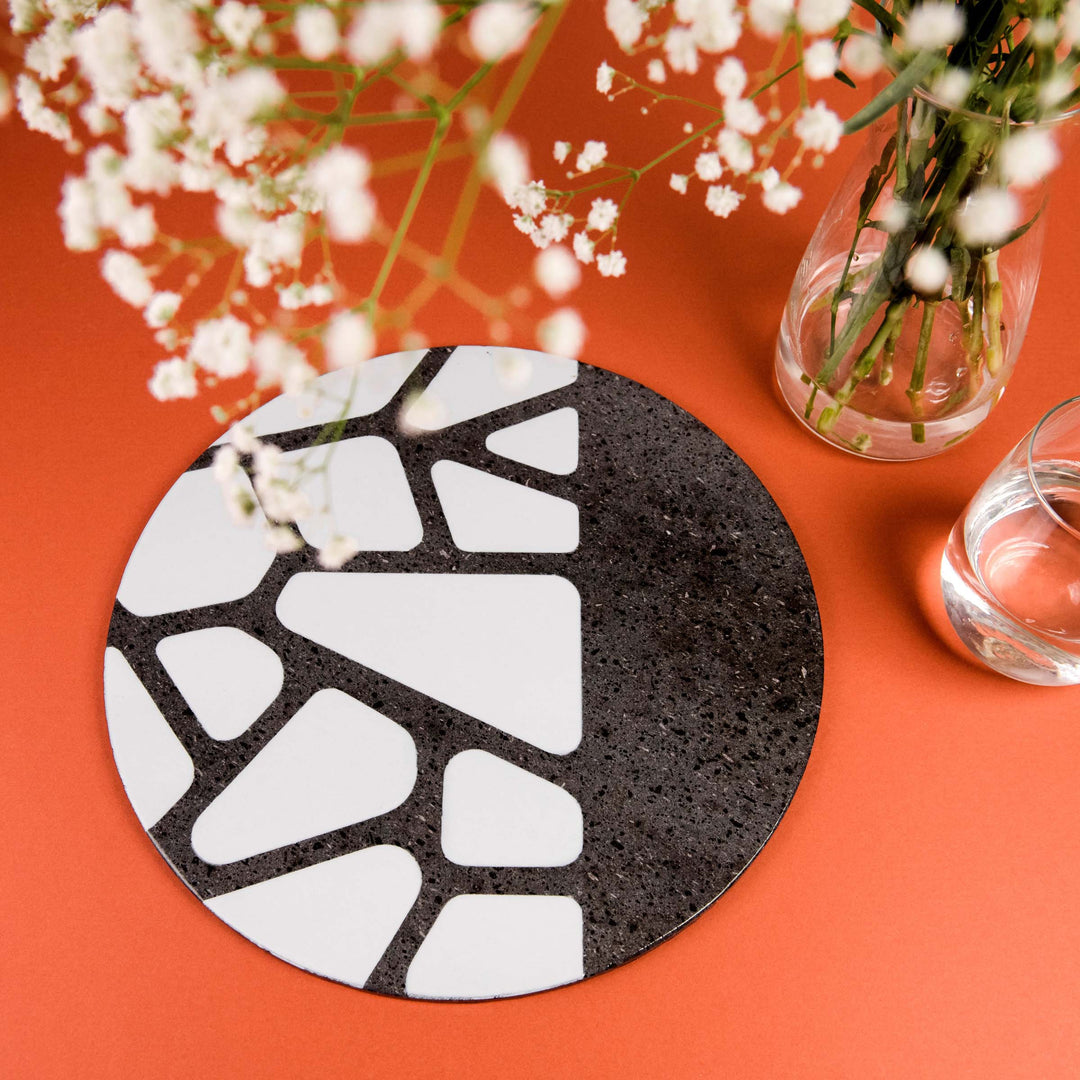 Lava Stone Charger Plate OPUS Set of Two by Kimano 05
