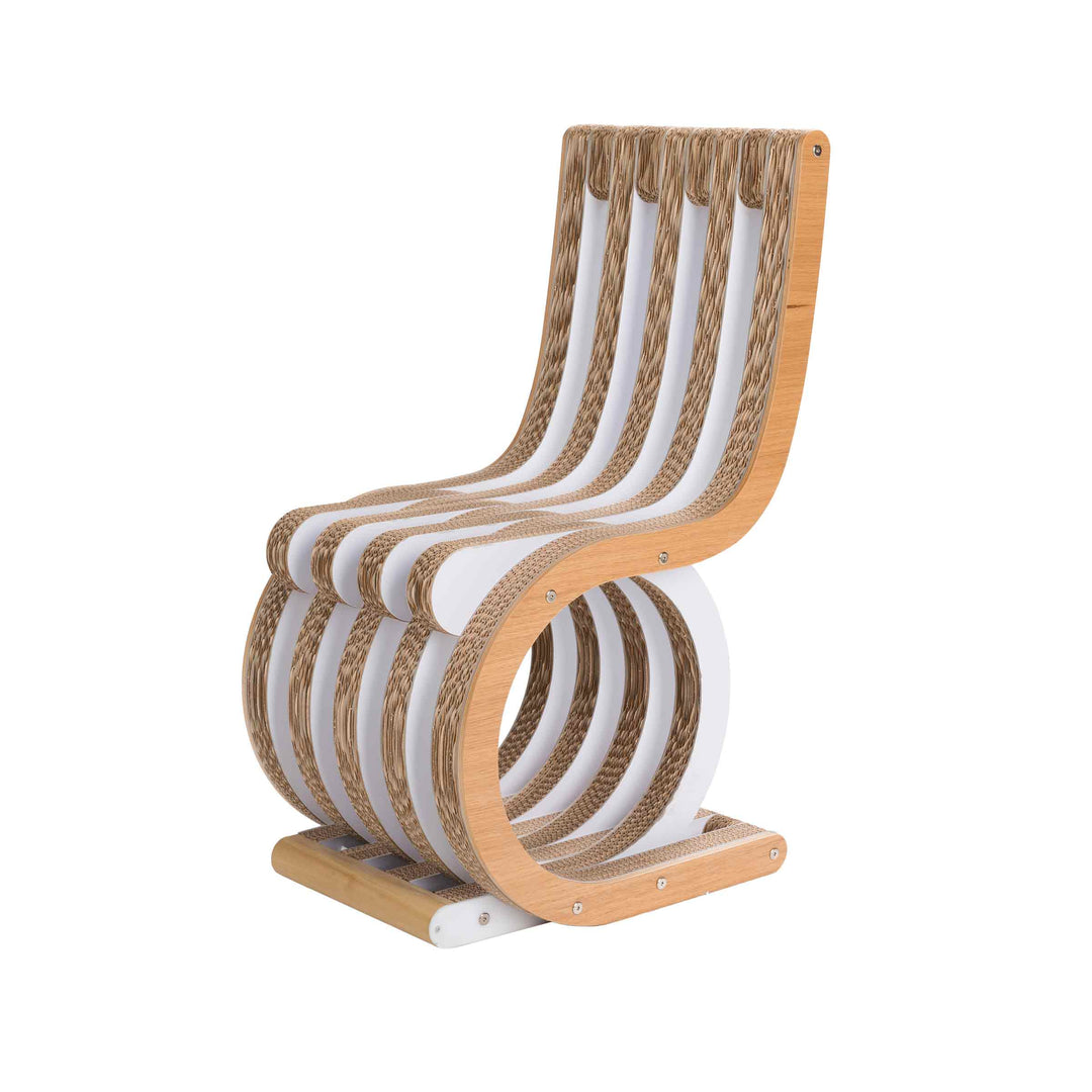 Cardboard Chair TWIST Oak Wood 01